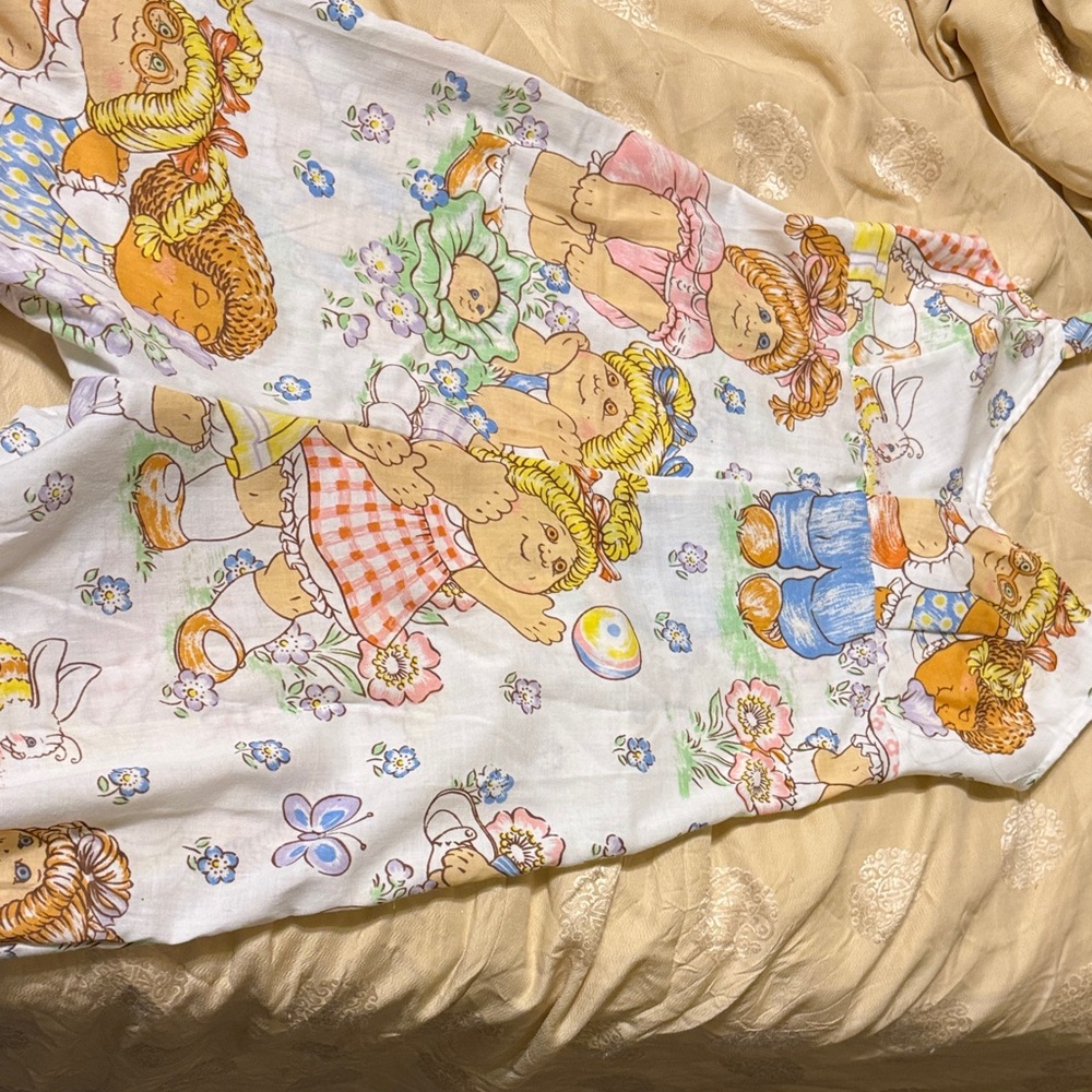 Handmade romper. Made from vintage cabbage patch sheets